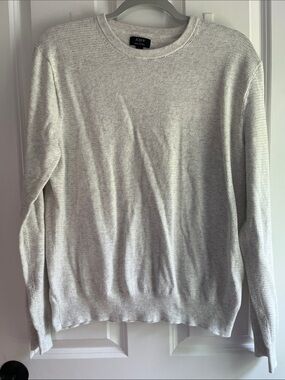 J. Crew Factory Men’s Crewneck Sweater in Light Heather Gray